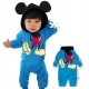 Mickey Mouse Face Romper - Blue 